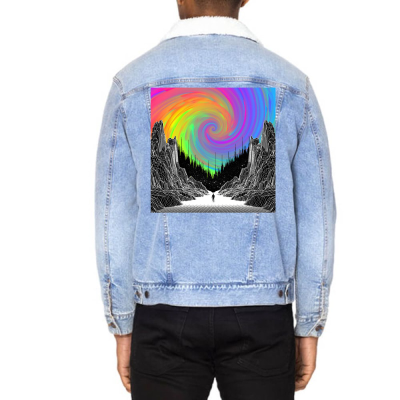 Imagination Place The Crystal Method The Trip Out Unisex Sherpa-lined Denim Jacket | Artistshot