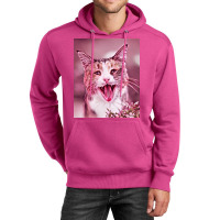 Funny Shocked Cat V3 Illustration Artwork Poster Red Unisex Hoodie | Artistshot