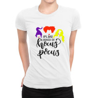 Its Just A Bunch Of Hocus Pocus  Women Halloween Sanderson Sisters Cas Ladies Fitted T-shirt | Artistshot