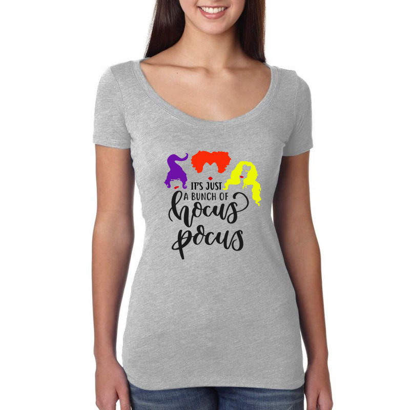 Its Just A Bunch Of Hocus Pocus  Women Halloween Sanderson Sisters Cas Women's Triblend Scoop T-shirt by StaceyKerry | Artistshot