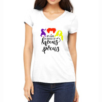 Its Just A Bunch Of Hocus Pocus  Women Halloween Sanderson Sisters Cas Women's V-neck T-shirt | Artistshot