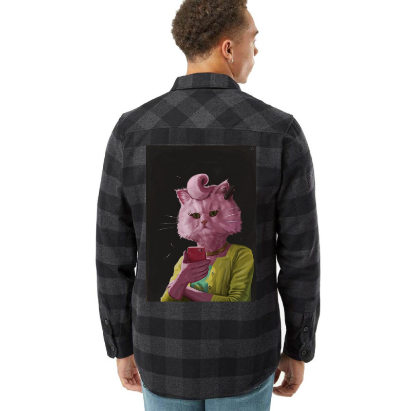 Dedicated Cat Poster Boy Flannel Shirt | Artistshot