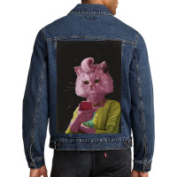 Dedicated Cat Poster Boy Men Denim Jacket | Artistshot