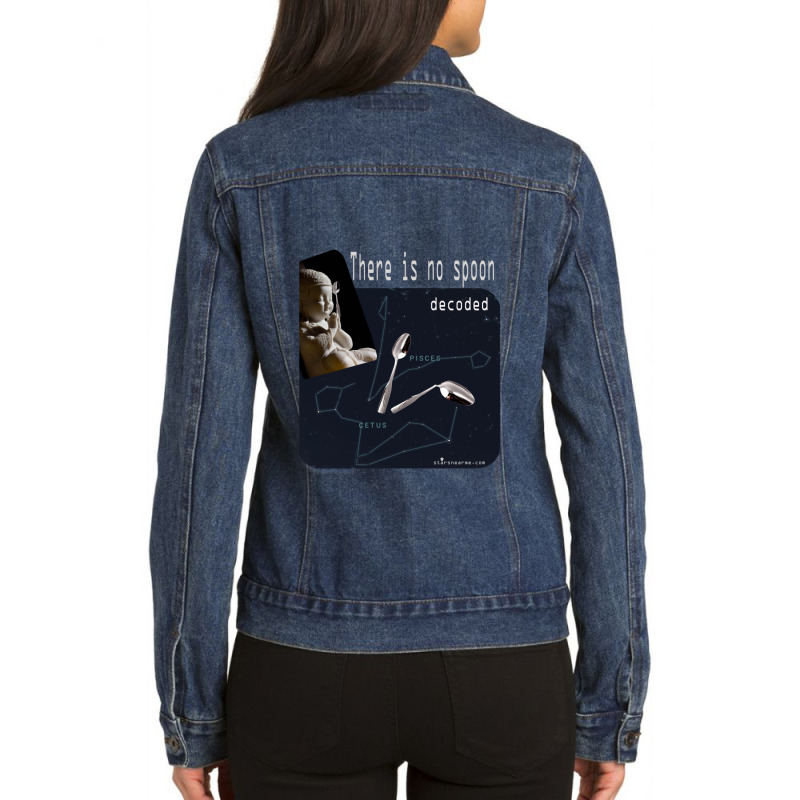 There Is No Spoon Decoded Ladies Denim Jacket by KyungSavard | Artistshot