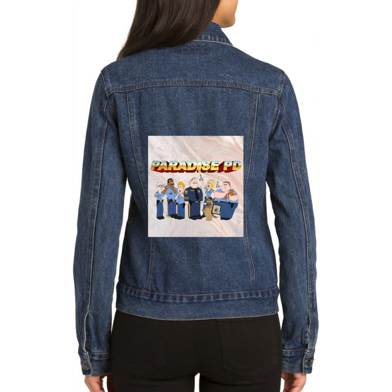 Paradise Pd Marble 1 Ladies Denim Jacket by StarActon | Artistshot