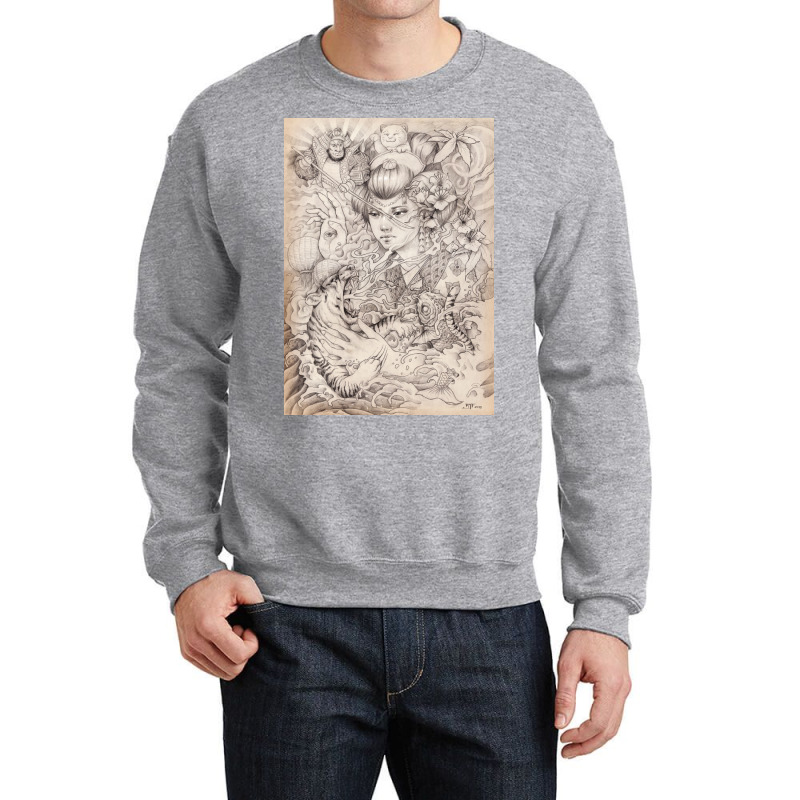 Irezumi Japanese Tattoo Design Poster Hippie Crewneck Sweatshirt | Artistshot