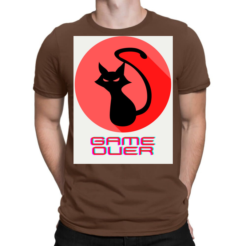 Game Over Evil Black Cat Poster Gift T-Shirt by globossterkyc | Artistshot