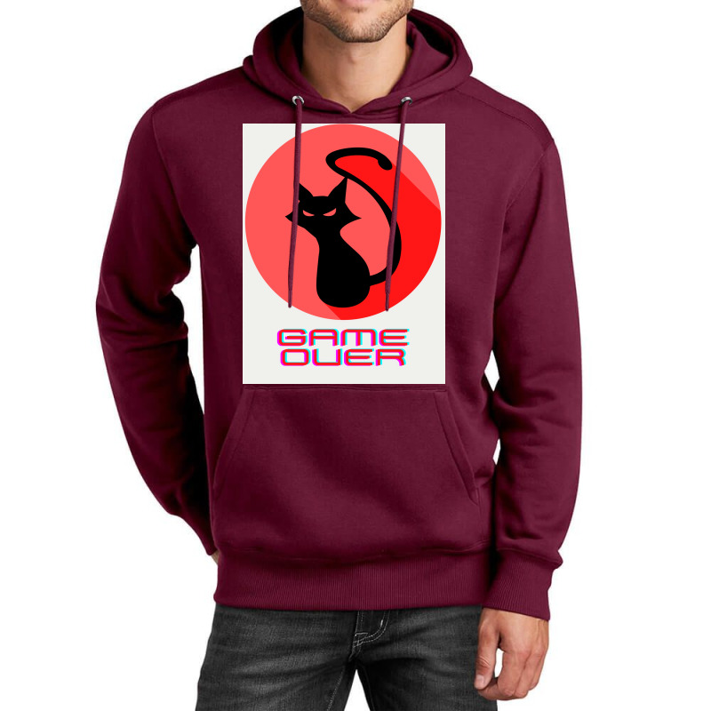 Game Over Evil Black Cat Poster Gift Unisex Hoodie by globossterkyc | Artistshot