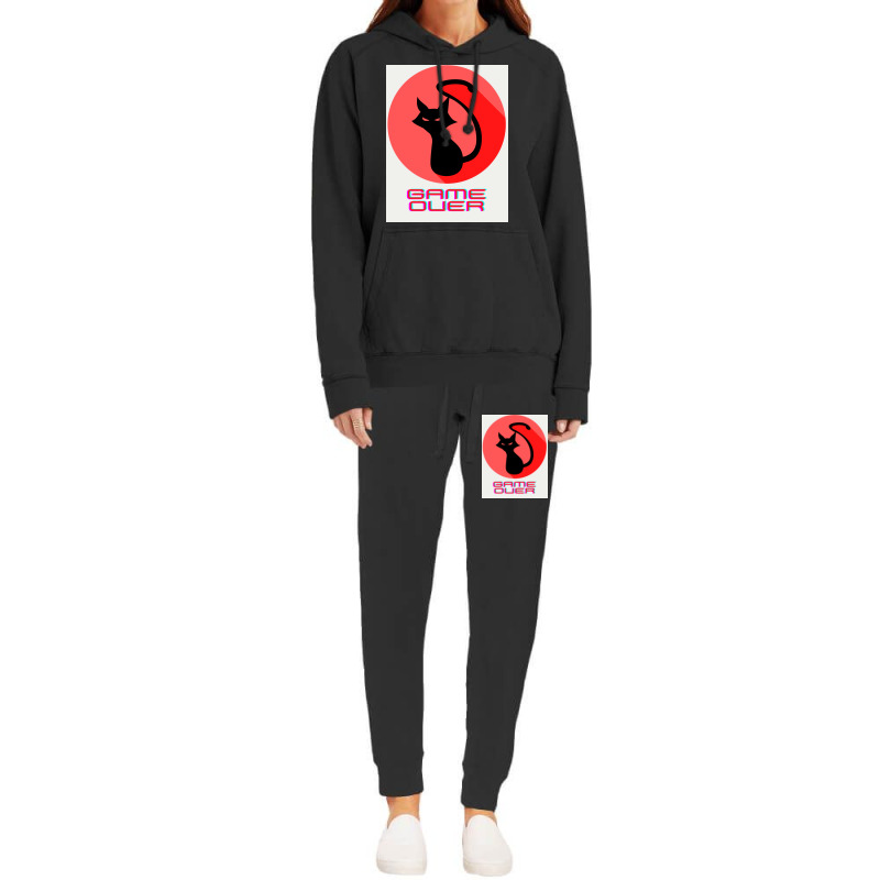 Game Over Evil Black Cat Poster Gift Hoodie & Jogger set by globossterkyc | Artistshot