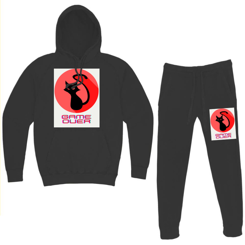 Game Over Evil Black Cat Poster Gift Hoodie & Jogger set by globossterkyc | Artistshot