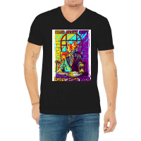 Gangster Cat Poster Stars V-neck Tee | Artistshot