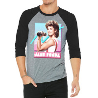 Jane Fonda  Fitness 80s 3/4 Sleeve Shirt | Artistshot