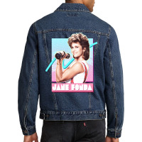 Jane Fonda  Fitness 80s Men Denim Jacket | Artistshot