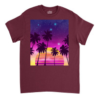 Incredibly Vibrant Sunset Synthwave Classic T-shirt | Artistshot