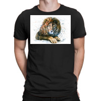 Lion 3 Poster Blue T-shirt | Artistshot