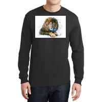 Lion 3 Poster Blue Long Sleeve Shirts | Artistshot