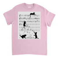 Musical Cat Kitten Music Clef Poster Copy Classic T-shirt | Artistshot