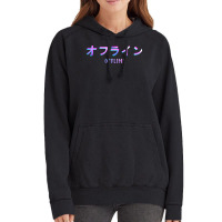 Japanese Aesthetic   Offline   Black Vintage Hoodie | Artistshot