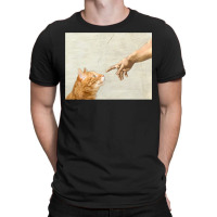 Indie Aesthetic Michaelangelo Creation Cat Art Cute Y2k 90s   Cute Ora T-shirt | Artistshot