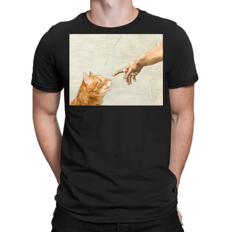 Indie Aesthetic Michaelangelo Creation Cat Art Cute Y2k 90s   Cute Ora T-shirt | Artistshot