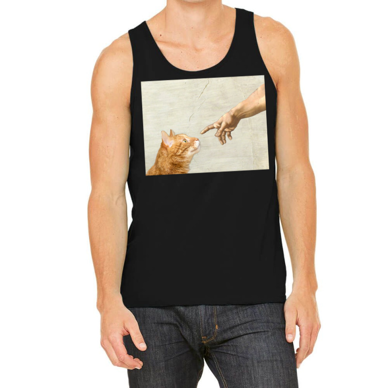 Indie Aesthetic Michaelangelo Creation Cat Art Cute Y2k 90s   Cute Ora Tank Top | Artistshot