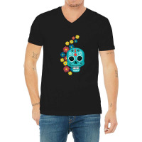 Fate And Prophecy Final Destination Halloween Skull Amelie Lens V-neck Tee | Artistshot