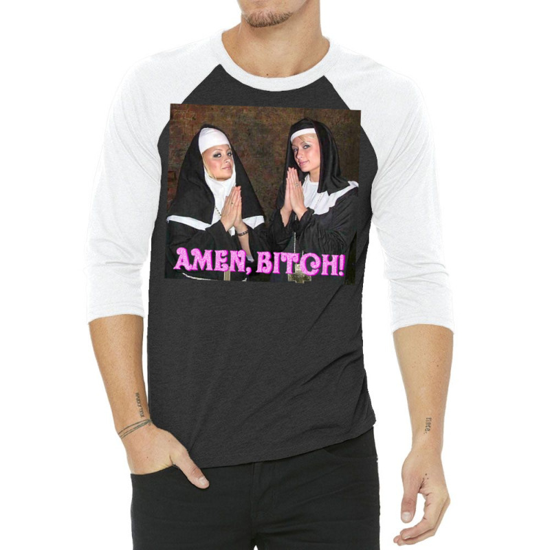 Paris Hilton And Nicole Richie Nuns 3/4 Sleeve Shirt by majebiklaarw | Artistshot