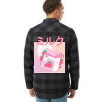 Japanese Aesthetics Kawaii Strawberry Milk Shake Flannel Shirt | Artistshot