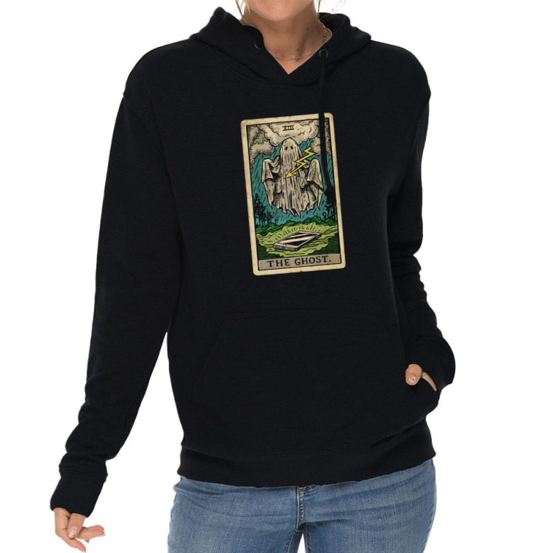 The Ghost Tarot Card Lightweight Hoodie | Artistshot