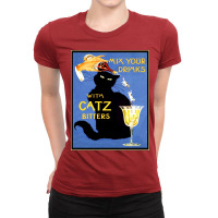 Mix Your Drinks With Catz Bitters Poster 70s Ladies Fitted T-shirt | Artistshot