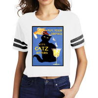 Mix Your Drinks With Catz Bitters Poster 70s Scorecard Crop Tee | Artistshot