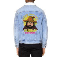 Limited Edition Jackie Daytona Human Bartender Retro Unisex Sherpa-lined Denim Jacket | Artistshot