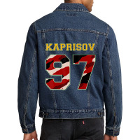 Hot Trend Kaprizov 97 Wild The Thrill Minnesota Pro Ice Hockey Men Denim Jacket | Artistshot