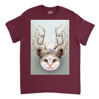 Kitten Horns Up Poster Aesthetic Classic T-shirt | Artistshot