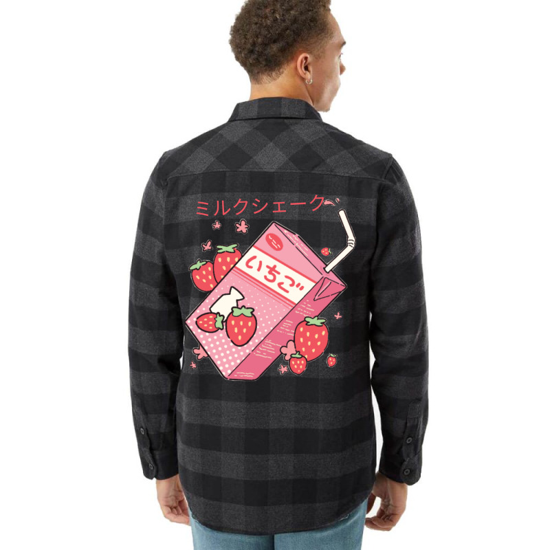 Japanese Kawaii Strawberry Milk Shake Essential Classic Flannel Shirt | Artistshot