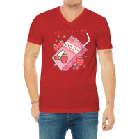 Japanese Kawaii Strawberry Milk Shake Essential Classic V-neck Tee | Artistshot