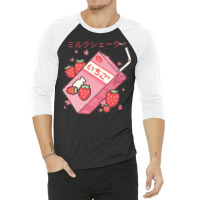 Japanese Kawaii Strawberry Milk Shake Essential Classic 3/4 Sleeve Shirt | Artistshot