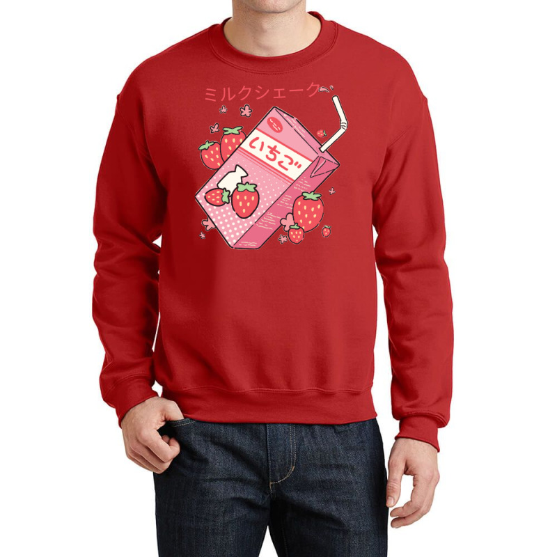 Japanese Kawaii Strawberry Milk Shake Essential Classic Crewneck Sweatshirt | Artistshot