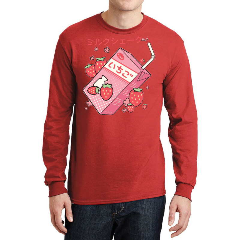 Japanese Kawaii Strawberry Milk Shake Essential Classic Long Sleeve Shirts | Artistshot