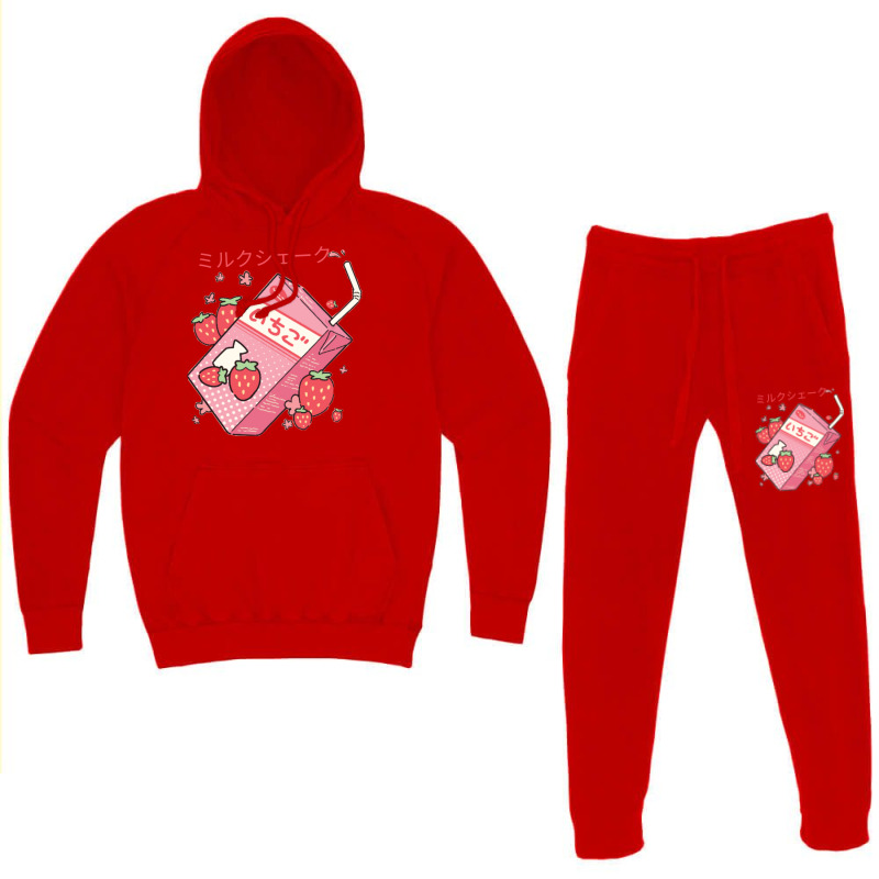 Japanese Kawaii Strawberry Milk Shake Essential Classic Hoodie & Jogger Set | Artistshot