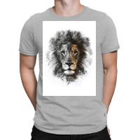 Lion Mono Poster Green T-shirt | Artistshot