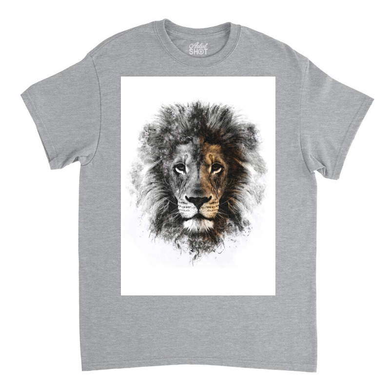 Lion Mono Poster Green Classic T-shirt | Artistshot