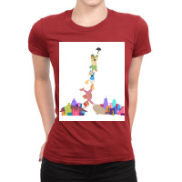 Three Caballeros Skylines Classic Poster Tumblr Ladies Fitted T-shirt | Artistshot