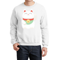 Japanese Maneki Neko Lucky Cat Crewneck Sweatshirt | Artistshot