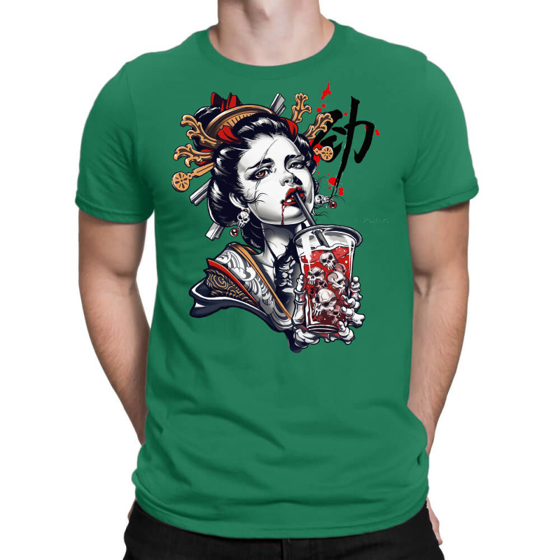 Japanese Geisha Girl Vaporwave Cyberpunk Popart Urban Style 1 T-shirt | Artistshot