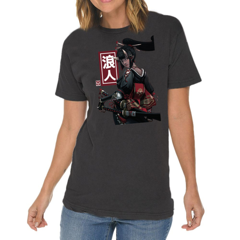 Japanese Ninja Geisha Samurai Girl Vintage T-shirt | Artistshot