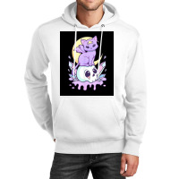 Kawaii Pastel Goth Cute Creepy Witchy Cat And Skull Poster Quote Unisex Hoodie | Artistshot