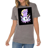 Kawaii Pastel Goth Cute Creepy Witchy Cat And Skull Poster Quote Vintage T-shirt | Artistshot