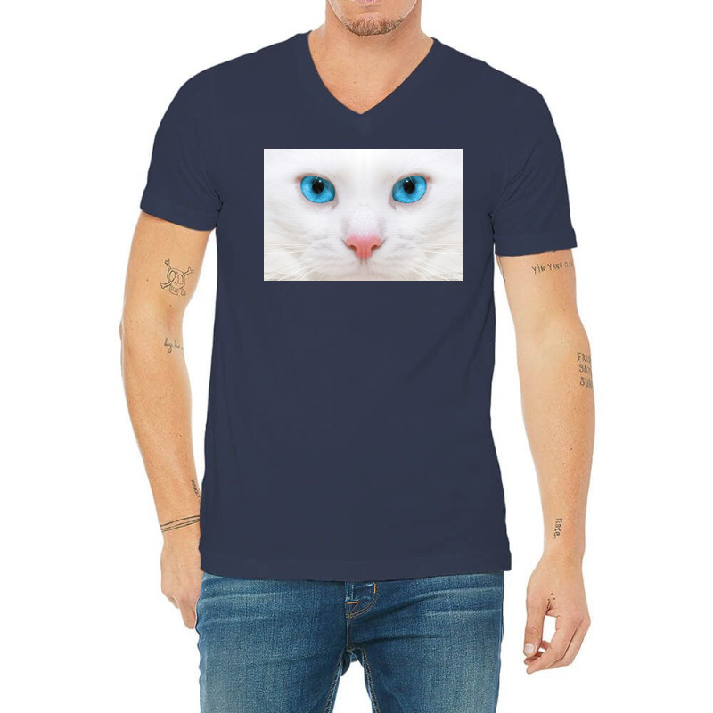 Kitty Cat Merchandise Poster Summer V-Neck Tee by globossterkyc | Artistshot