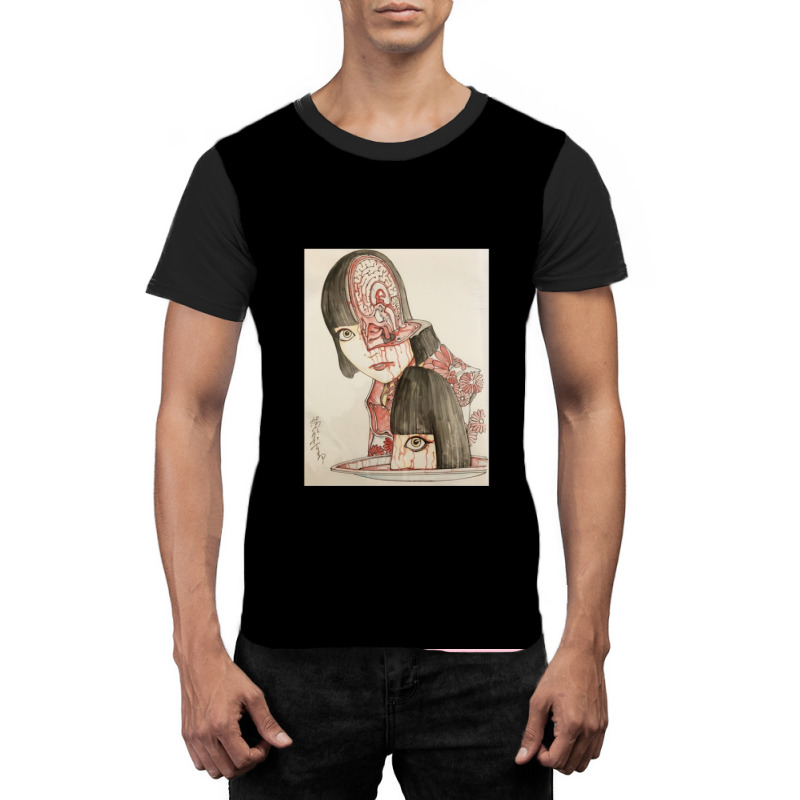 Japanese Student Head Cut Cake   Shintaro Kago   Japanese Horror Aesth Graphic T-shirt | Artistshot